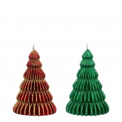 Bougie Arbre Rouge/Vert...