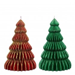 Bougie Arbre Rouge/Vert...