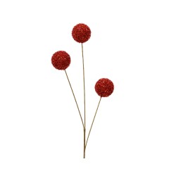 Tige de boule x3 rouge H70...