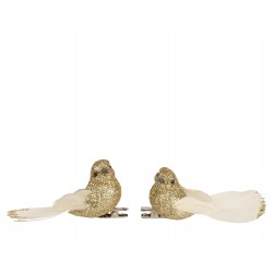 Oiseau sur clip or H3.5 -...