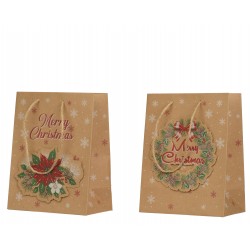 Sac cadeau christmas brun...