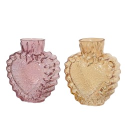 Vase coeur rose H18 - Vendu...