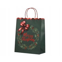 Sac cadeau couronne vert...