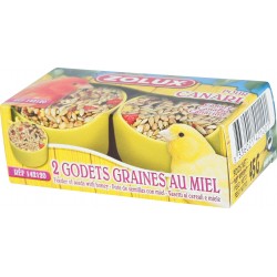 Boite 2 godets miel canaris