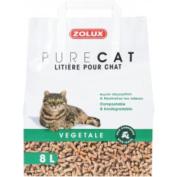 PURE CAT Litière Chat Bois 8L