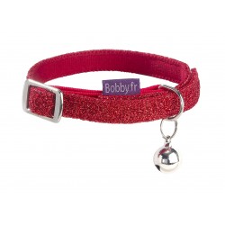 Collier chat disco xs rouge