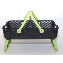 Panier Kajo 20l gris / tilleul