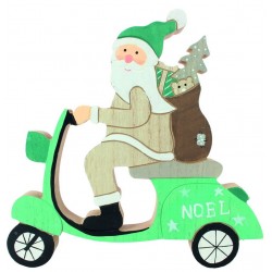 Père noel en scooter à poser