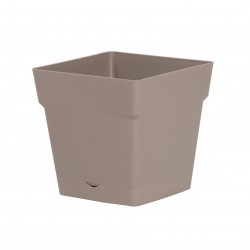 Pot carre toscane 18cm taupe