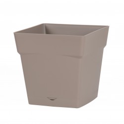 Pot carre toscane 25cm taupe
