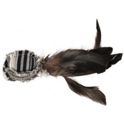 Balle avec plumes noir/blanc