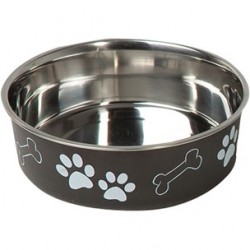 Mangeoire inox bella noir 23cm