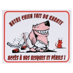 Panneau fr chien karate