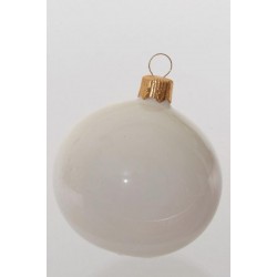 Boule uni email 80mm blanc