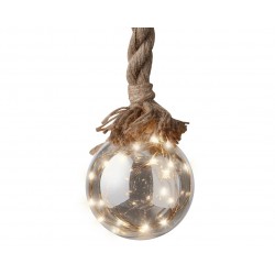 Boule Led Corde Gris/Blanc...