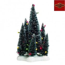 6 Sapins/Guirlande Vert En...