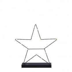 Etoile 17 LED pile ø38 noir