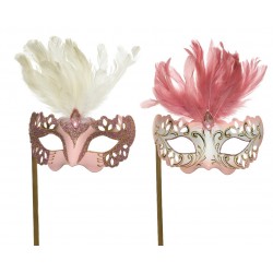 Loup venitien tige a/plume...