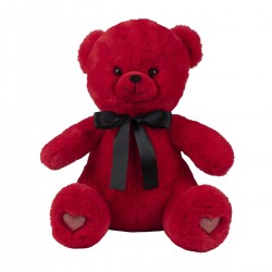 Peluche Ours Rouge + Noeud...