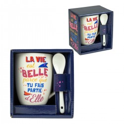 Mug + Cuillère La Vie Est...