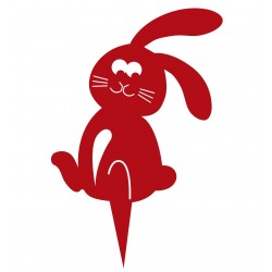 Lapin à piquer 21x18 rouge...