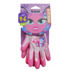 Gants LISON Blanc/rose...