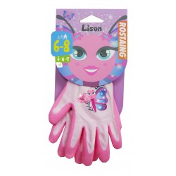 Gants LISON Blanc/rose...