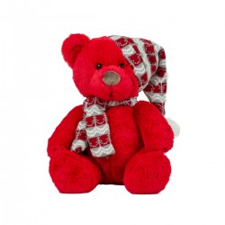 Peluche Ours Rouge Bonnet...