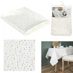 Nappe Etoile Blanc/Or...