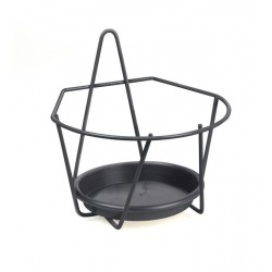 Porte pots mural Ø22 Fer Gris