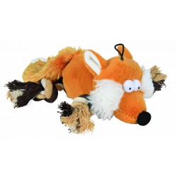 Renard avec corde peluche 34cm