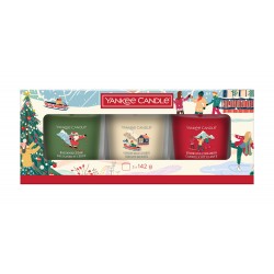 Coffret 3 bougies en pot...