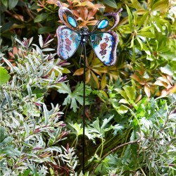 Pique papillon brillant verre