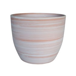 Pot Egg Patiné Blanc En...