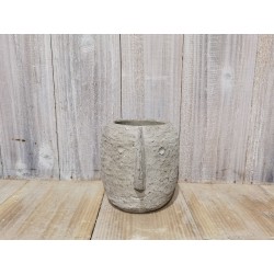 Pot rond avec visage VISTA...