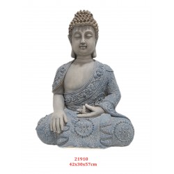 Bouddha statue Bleu gris