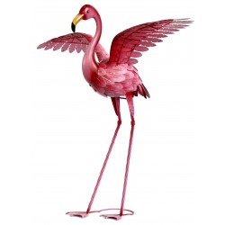 Flamant rose ailes ouvertes...