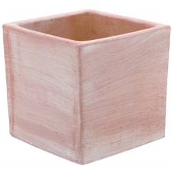 Cube moderne terre cuite 23x23