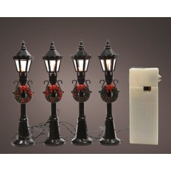 Reverbere Noir Led X4...