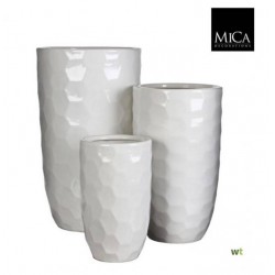 Vase Diamond Rond Blanc En...