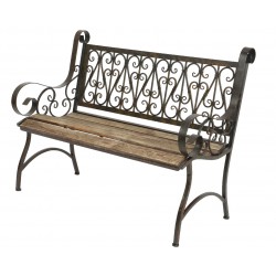 Banc Bordeaux Brun En Fer...