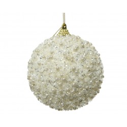 Boule Perle Blanc Laine En...
