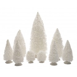 Set De 9 Sapins Blanc En...