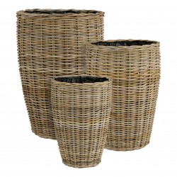 Panier Marcia Rond Gris En...