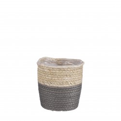 Panier Rachel Rond Gris En...