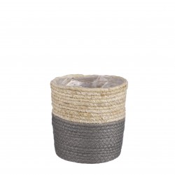 Panier Rachel Rond Gris En...