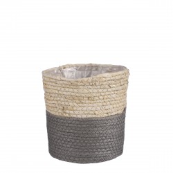 Panier Rachel Rond Gris En...