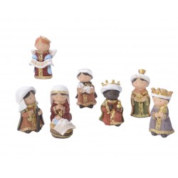 Set 7 Santons Multicolor H8...