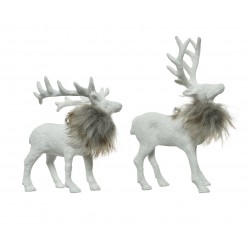 Cerf Fourrure Blanc H15 En...