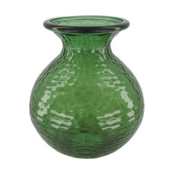 Vase Bosselé Vert En Verre...